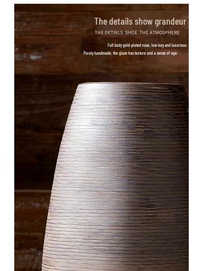 Wabi-Sabi Stil Große Bodenstehende Keramikvase für Trockenblumen - Perfekt für Hotel-, Hof- oder Homestay-Dekor