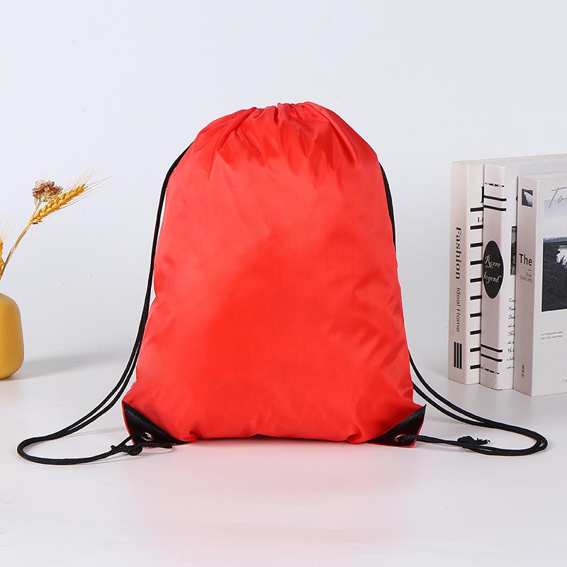 Rainbow Double Shoulder Drawstring Backpack - 210D Polyester, Customizable Logo, Ideal for Sports or Gym.