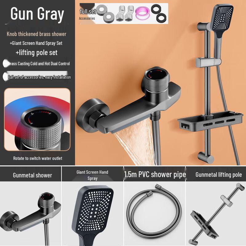 

Pressurized Toilet Bidet Sprayer Kit with Slide Bar