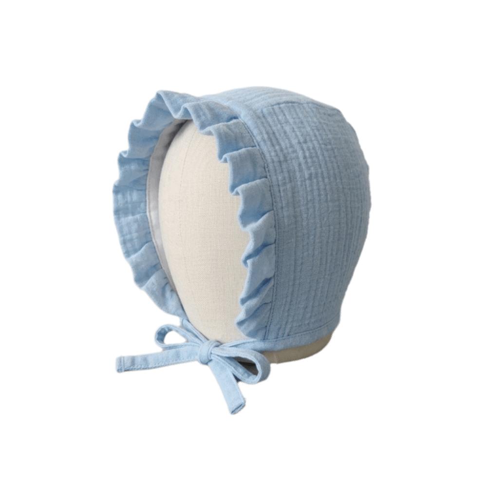 Ruffle Infant Beanie Cap 100% Cotton Baby Hat Vintage Muslin Baby Bonnet Girls Boys Summer Autumn