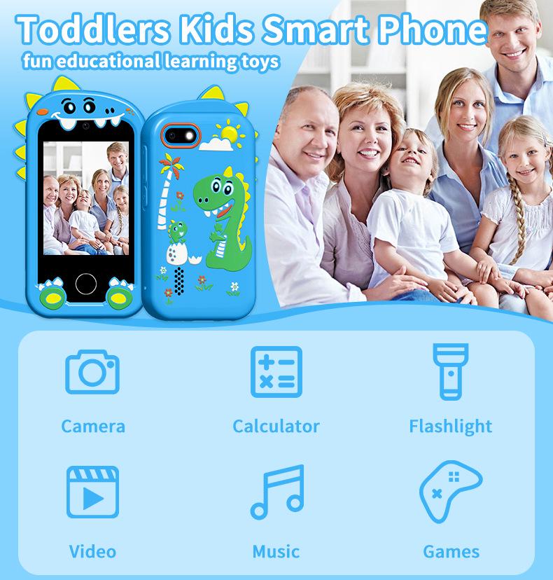 Einhorn Dual-Kamera Pädagogisches Touchscreen-Telefon für Kinder - Frühes Lernen und Weihnachts-Edition
