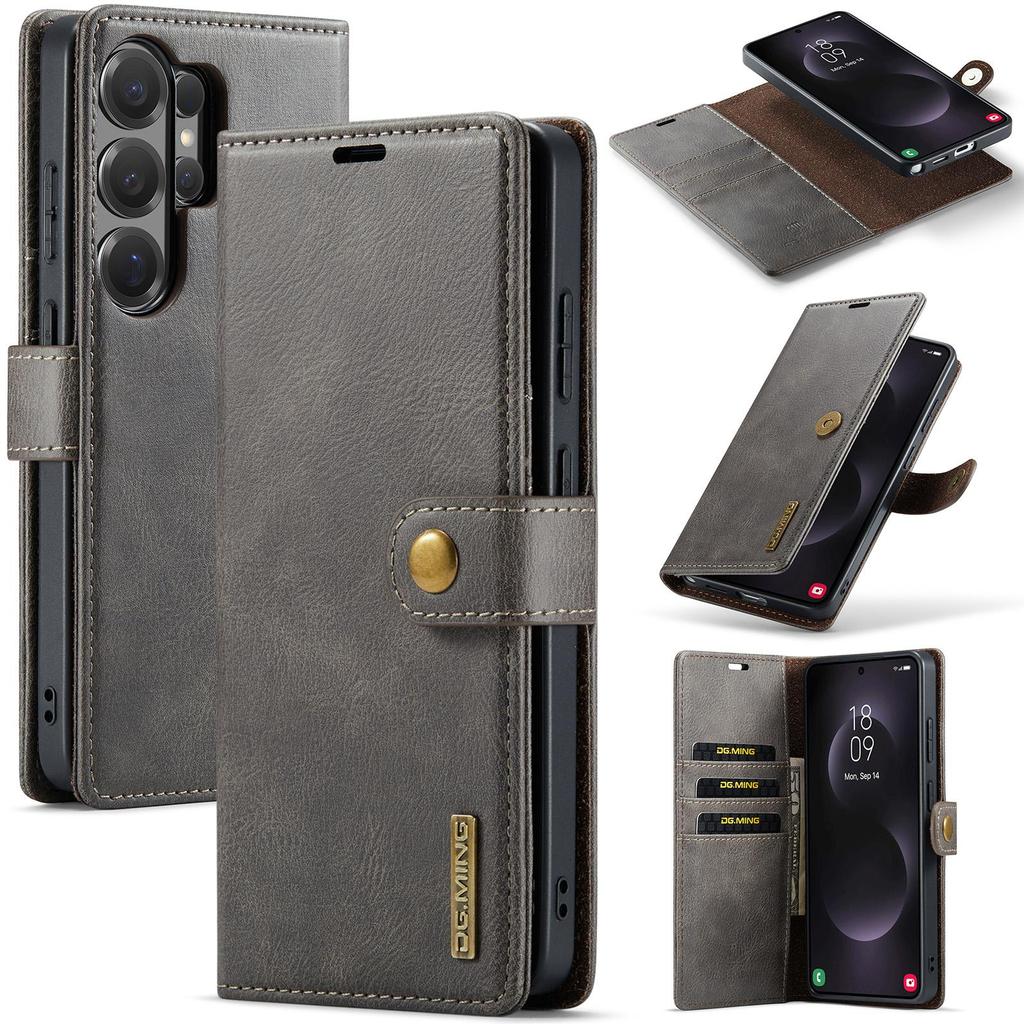 2-in-1 Removable Magnetic Flip PU Leather Case Card Wallet Holder Phone Back Cover For Samsung Galaxy S26 Ultra S25 S24 S23 S22 Plus Protector Skins