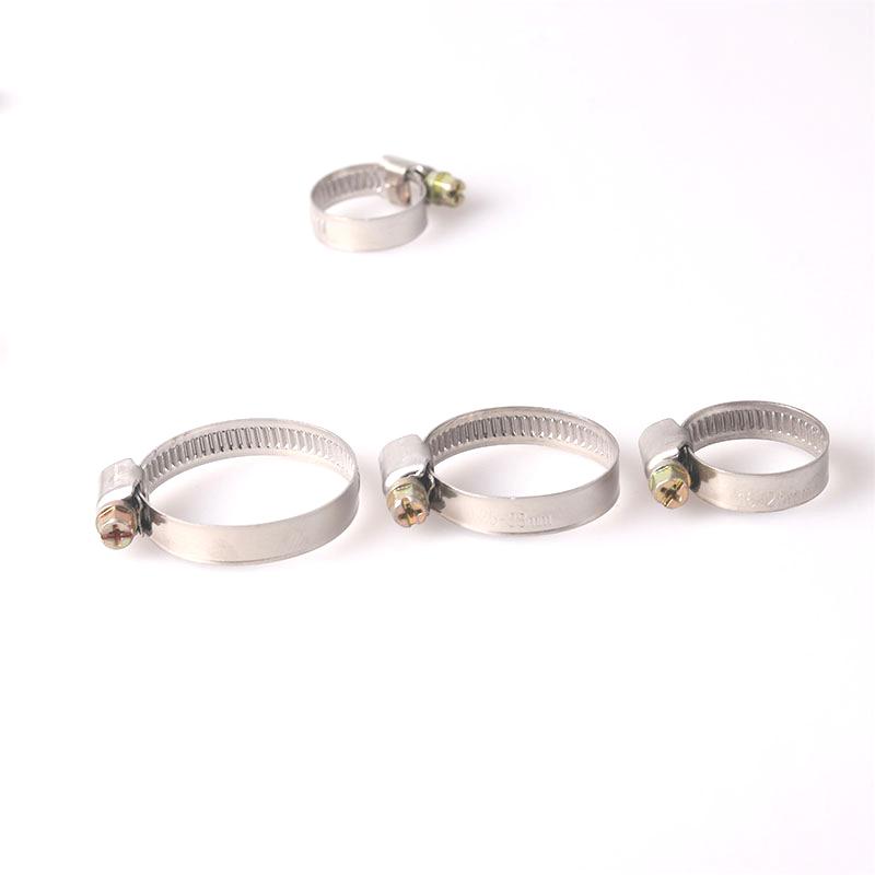 25pcs Stainless Steel Hose Pipe Clamps 10mm-70mm Cross German Hose Clamp Clips for Air Hose Water Pipe Fuel Hose 5 Sizes