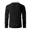 Men's Single,Breasted Lapel Long,Sleeved Casual Sports Long,Sleeved Top