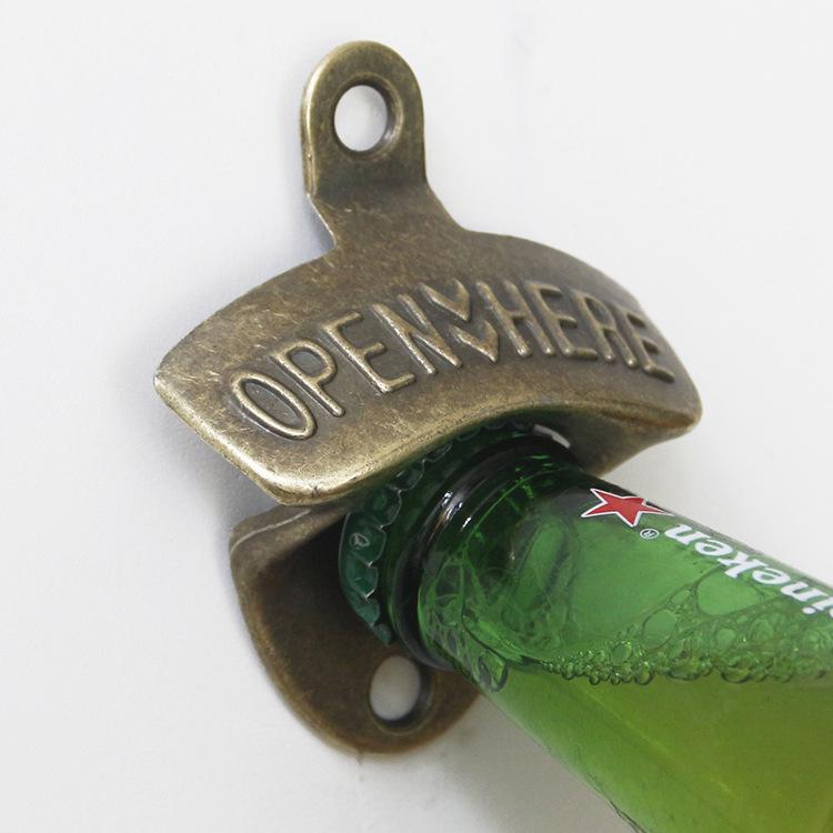 Antique Zinc Alloy Wall-Mounted Beer Bottle Opener