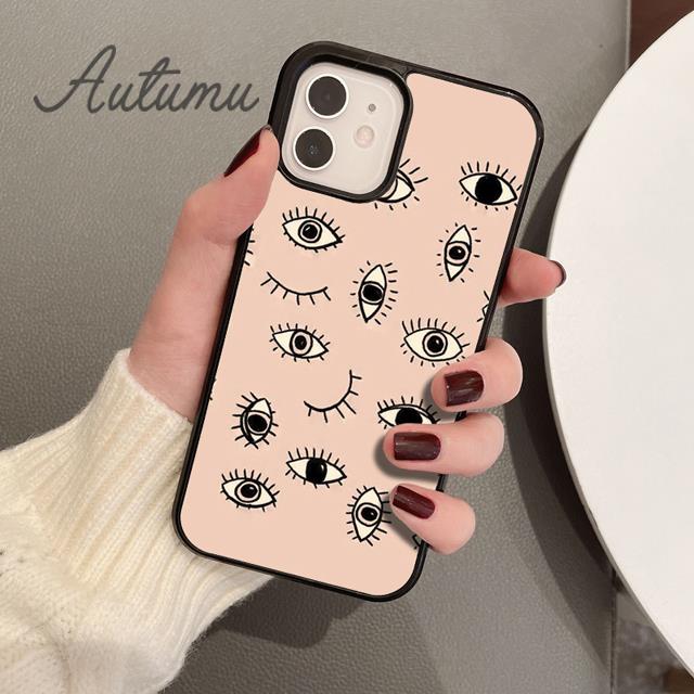 

Чехол для телефона Eyes Eyelash Aesthetic для iPhone 11 12 13 14 Pro Max mini XR XS SE 2020 7 8 Plus Samsung Galaxy S21 S22 Cover shell Samsung S22ultra