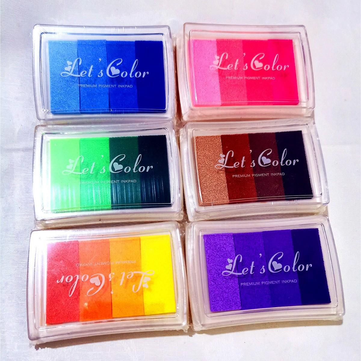 

DIY Creative Stationery Gradient Ink Pad - 4-Color or 6-Color Options Green Gradient