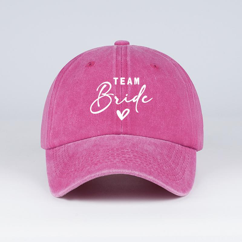 Unisex Modieuze TEAM bride Opdruk Baseballpet Trendy Lichtgewicht Outdoor Zon Hoed Perfect voor Reizen en Kamperen