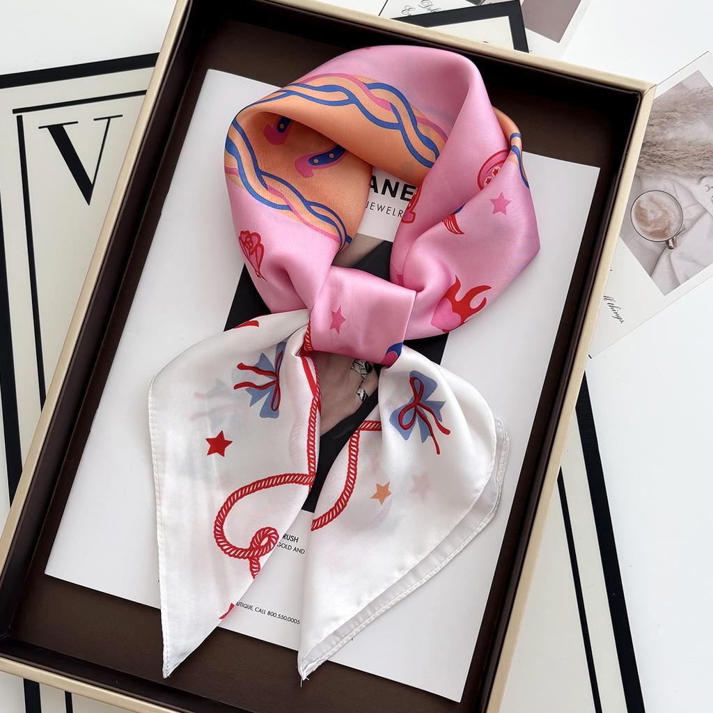 1PC Luxury Square Scarf For Women 70*70cm Beach Scarf Fashion Lady Hair Head Bandana Wraps Female Neckerchief Hijab Shawl