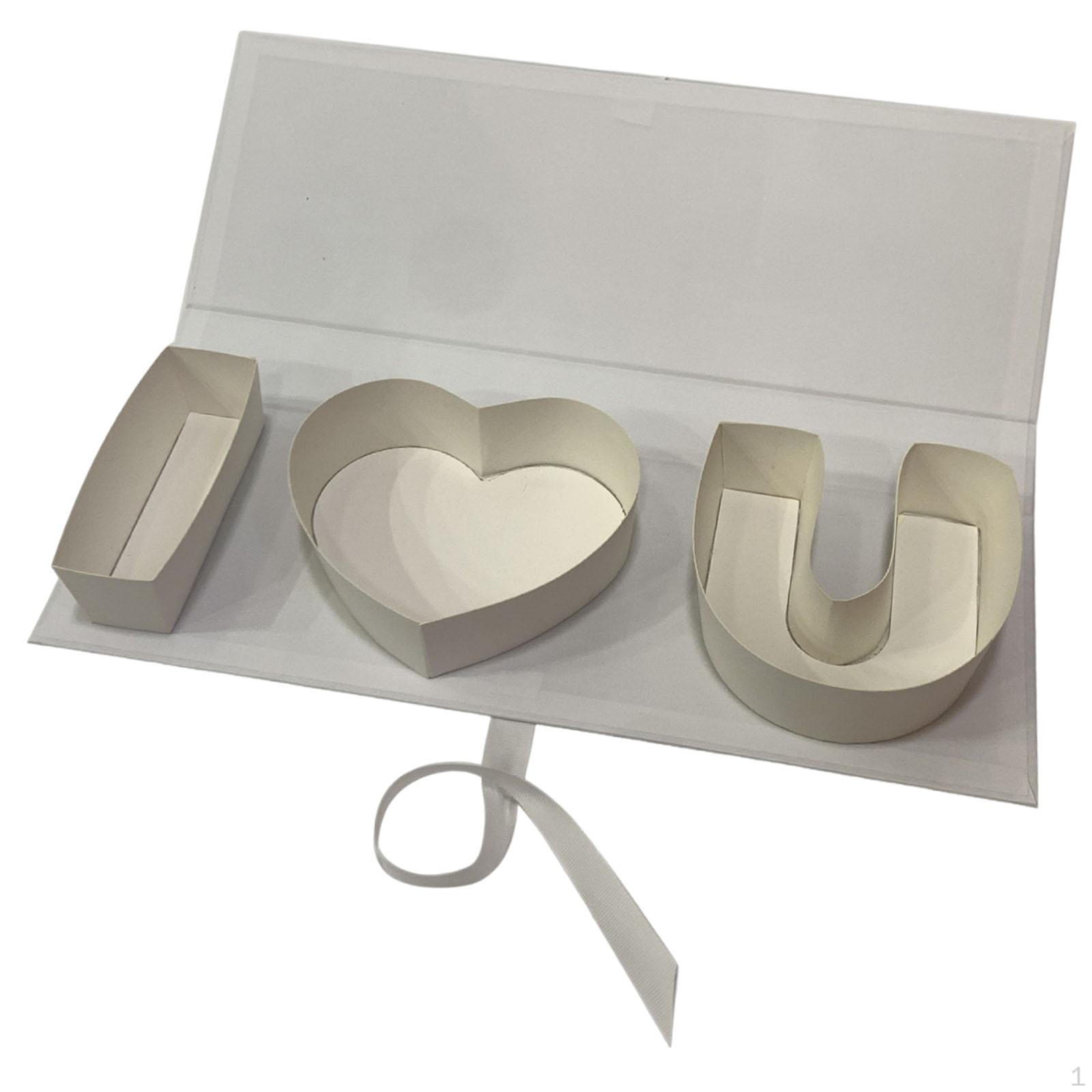 

Empty Cardboard Flower Gift Box, U-shaped Packaging Boxes, Decorative for Birthdays белый