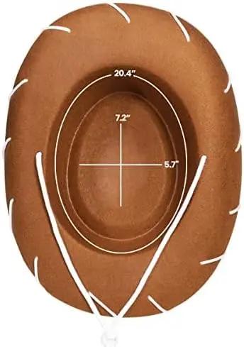 1 Pc Brown Felt Cowboy Hats for Kids Western Themed Childrens Cosplay Costume Accessory Prop for Party Favor Supplies