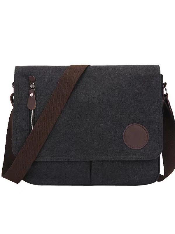 Canvas-Tasche Herren-Tasche Umhängetasche Messenger Bag Freizeit-Studenten-Tasche