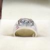Moissanite Oval Cut Gemstone With 925 Sterling Silver Ring For Men's #B312 JL375681966035
