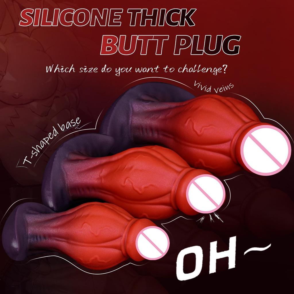 Neues unregelmäßiges tragbares Phallus-Silikon-Anal-Dilatator-Spielzeug