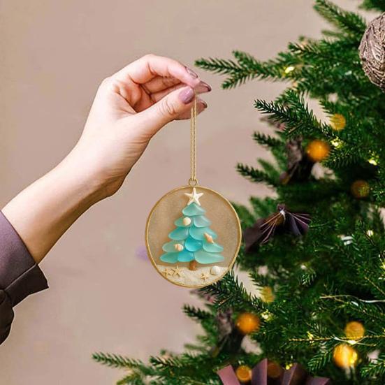 Yousheng Christmas Tree Ornaments Double-Sided Acrylic Hanging Decor for Xmas Tree Home Party Gift Tags Holiday Festive Decorations