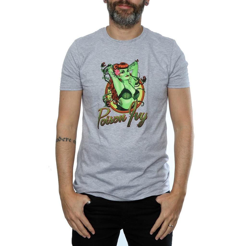 DC Bombshells Herren Poison Ivy Badge Heather T-Shirt