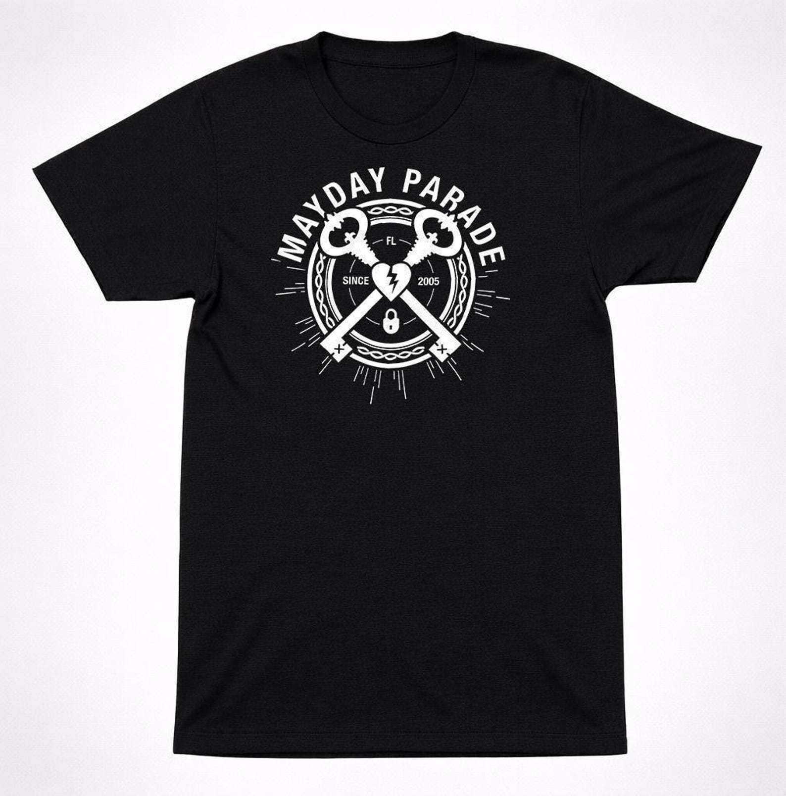 Mayday Parade Lock And Key Tee: Emo Pop Punk Band Shirt, Alternative Rock Style | Unisex Cotton, Soft Fit | Music Fan Apparel 4XL