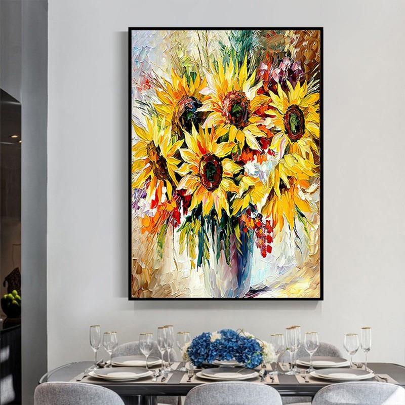 Van Gogh Sunflower Wall Art Poster Monet Abstract Vintage Mural Modern Home Decor Canvas Pictures Prints Living Room Decorate
