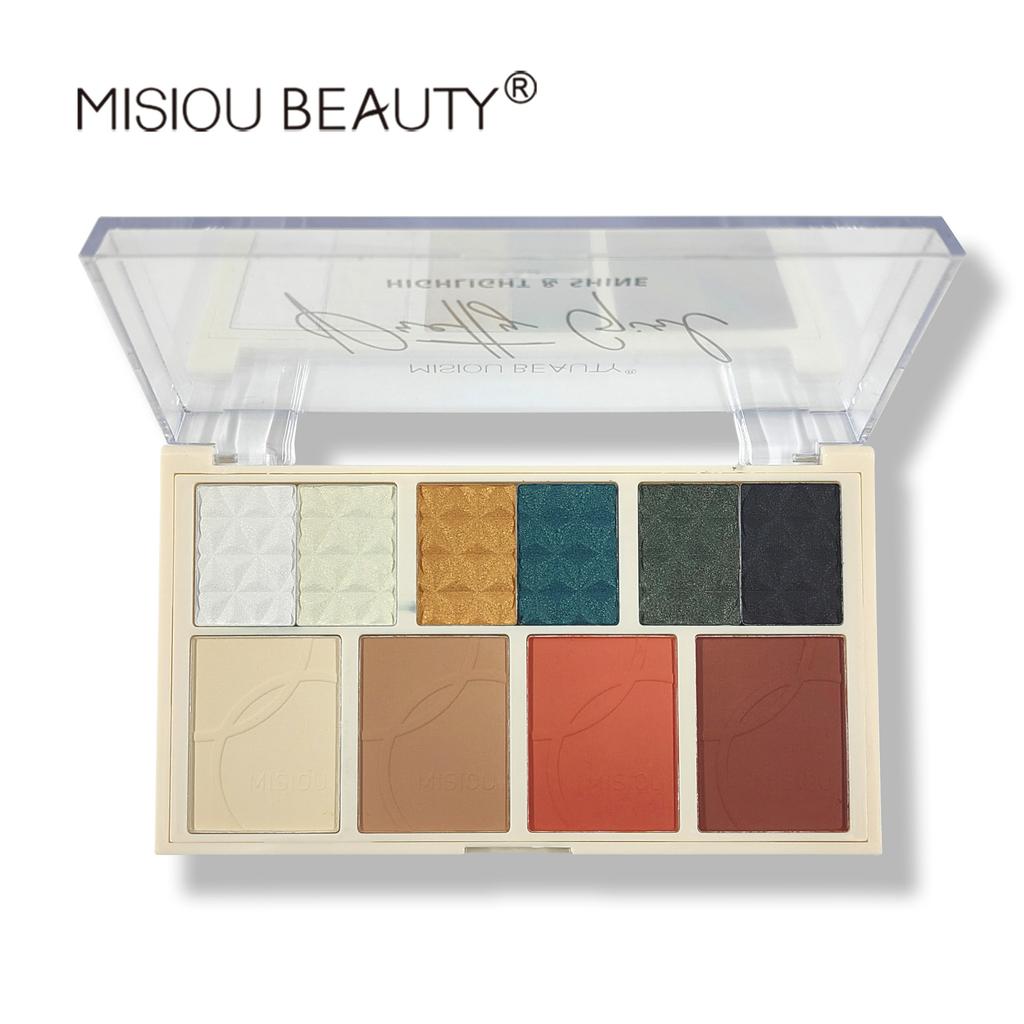 Misiou Beauty Holding The Makeup Face, Brighten The Thin Shadow, Dumb Eyebrow Powder, Blush Highlight Highlighting The Eye Shadow