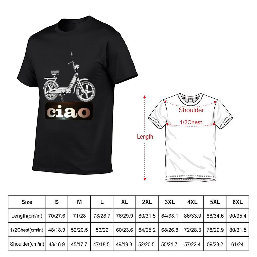 Cześć skuter biały napisz T-shirt koszulki anime koszulka męska letnie topy czarne koszulka z krótkim rękawem mężczyźni