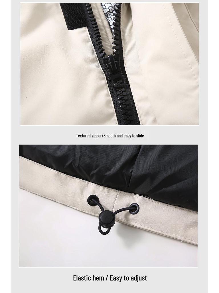 Trendige Winter-Daunenjacke mit Pelzkapuze - Verdickter Skianzug für Damen & Herren