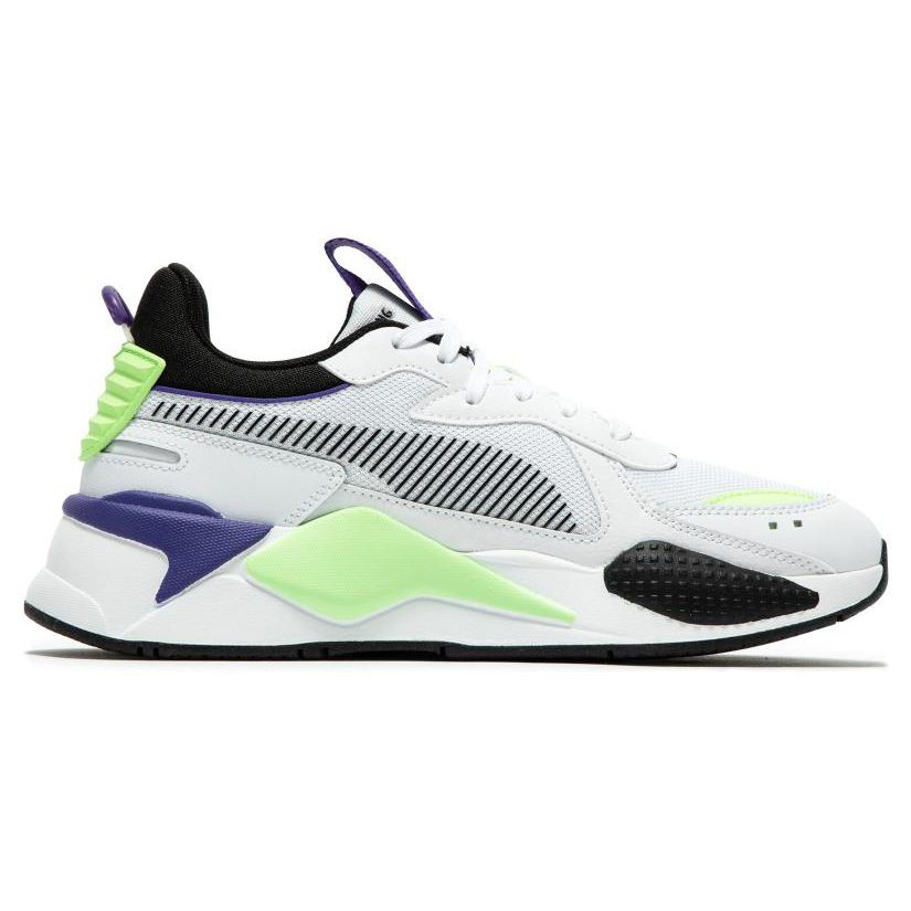 Puma Rs-X Geek Fabric Mesh Synthetic Leather Sports Comfort Low-Top Lifestyle Sneakers Unisex Sneakers White Purple Green 391174-05