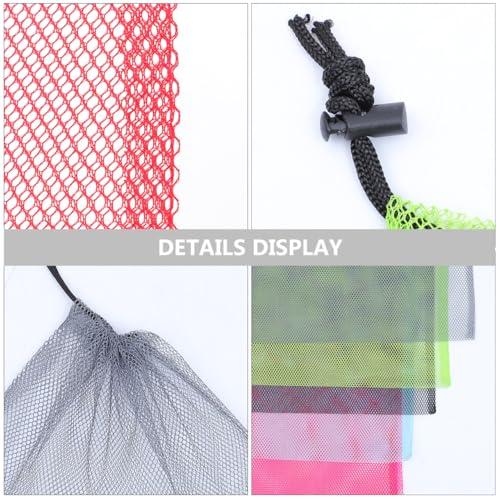 [POPETPOP] 6-Piece Drawstring Mesh Bag, Storage Pouch, Portable Outdoor Bag