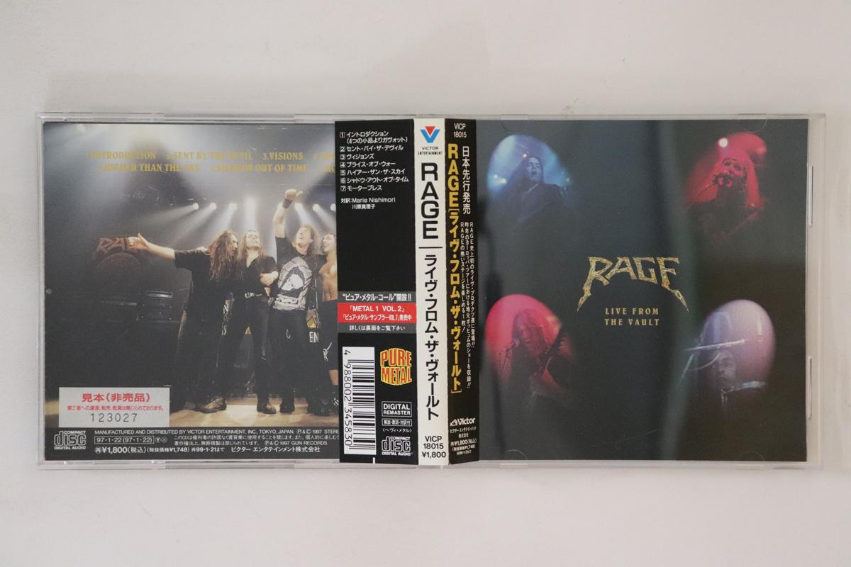 

CD RAGE - Live From The Vault VICP18015PROMO VICTOR 1997 Japan Obi Metal Used