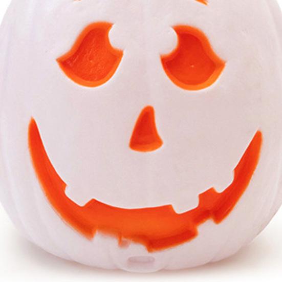 Halloween Kürbislaterne Gruselige LED Leuchtende Gebogene Kürbislampe mit Sound für Süßes oder Saures Partys Innen Außen Tischdeko