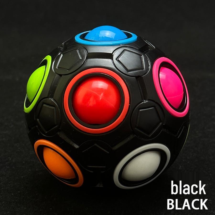 Magic Rainbow Ball Cube: 12-Hole Intelligence Decompression Toy with Transparent Rainbow Design