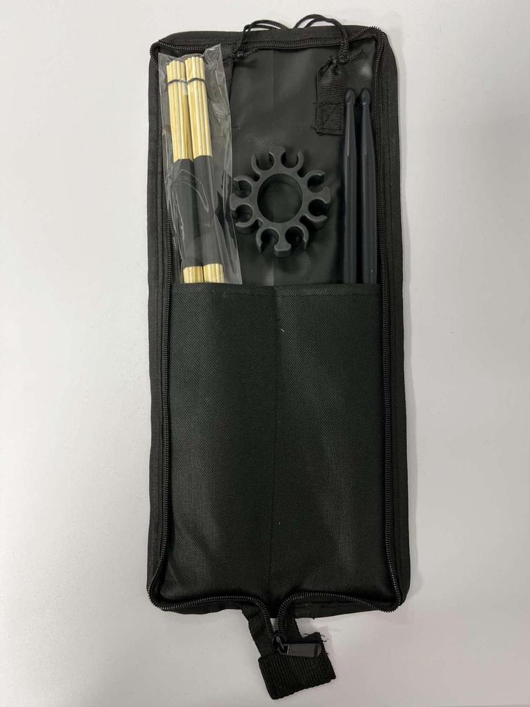 Wire Brush & 5A Drumsticks Set with Drumstick Bag - 19-Piece Drum Kit Accessories