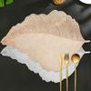Gold Leaf Placemat Heat Resistant Waterproof Coaster Dining Mat Washable Wipeable Table Runner Dinner Table Decoration
