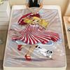 1Pc Cartoon Print Flannel Blanket, High Quality Comfortable for All Seasons, Home Decor, Warmth and Comfort, Perfect for Christmas Birthday Gift