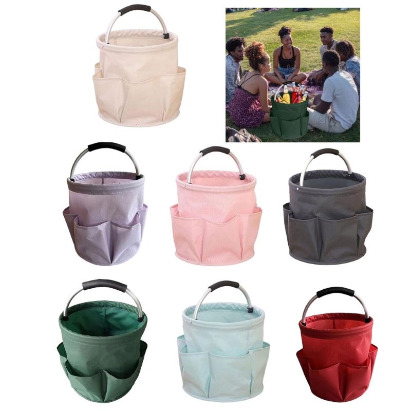 Adjustable Shoulder Strap Cleaning Pouch Large Capacity Fabric Storage Bag for Cleaning Supplies