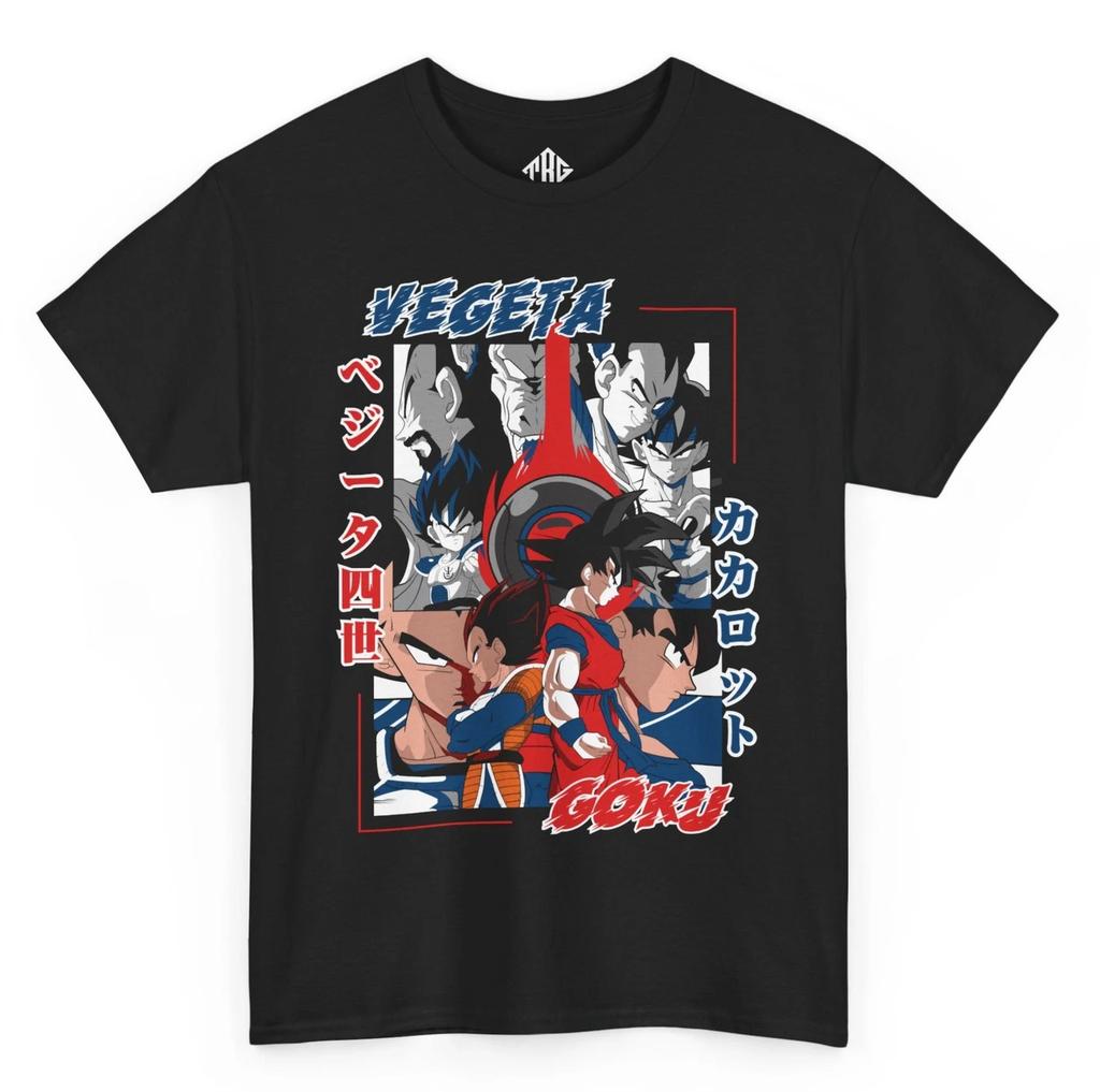 Saiyan Warriors T-Shirt Goku vs Vegeta Dragon Ball Battle Design