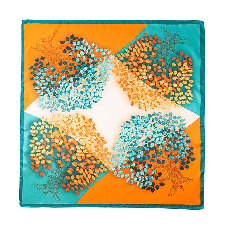 

Новый искусственный шелковый шарф женский ретро и элегантный 90 см большой квадратный шарф профессиональный универсальный искусственный шелковый платок женский шарф повязка на голову 90*90cm