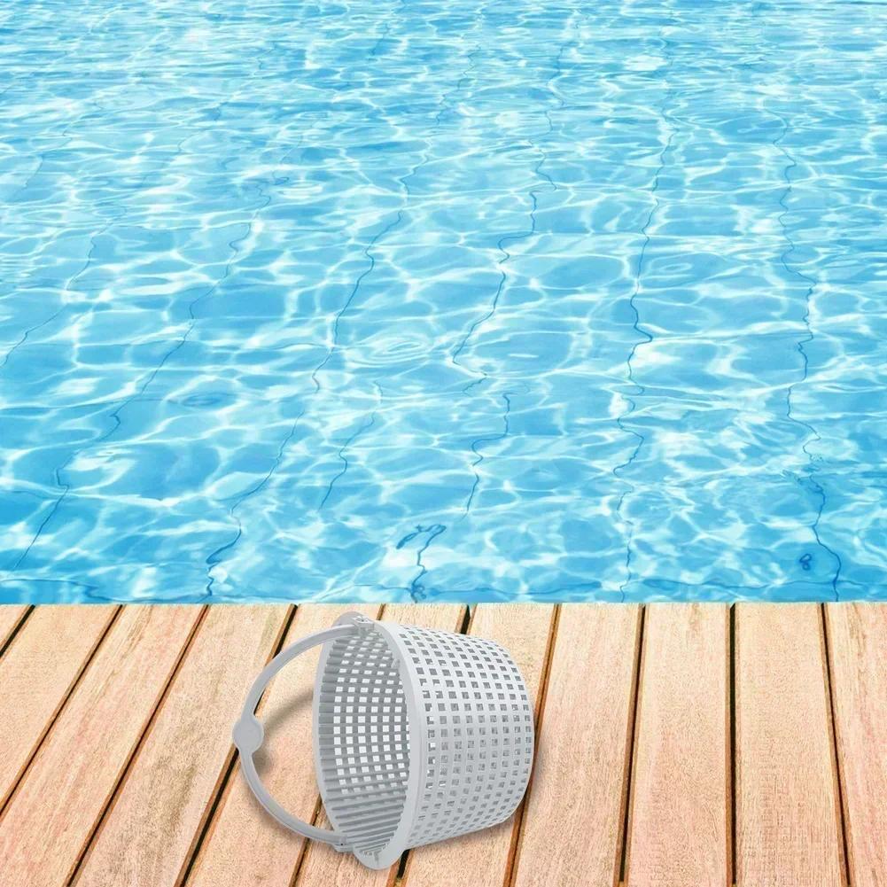Pool Maintenance Skimmer Filter Basket Long-lasting Durability Robust Materials User-friendly Handle Accessory
