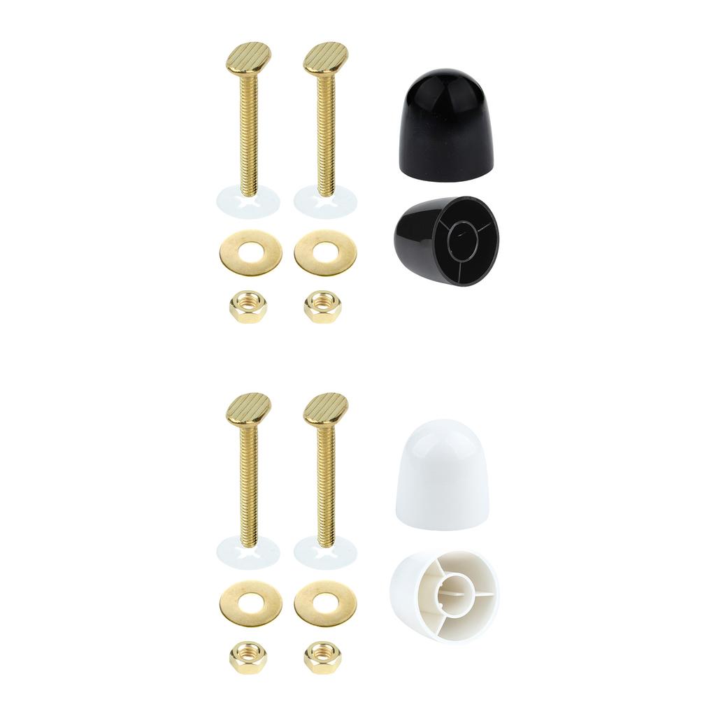Bathroom Toilet Seat Fastener Set Concealed Screw Caps Copper Nut Anti Vibration Bolts for Stable Installation