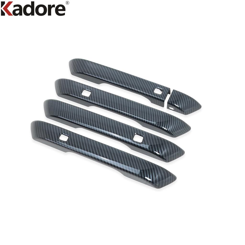 For Kia Carnival KA4 2024 Carbon Fiber Car Door Handle Cover Trim Side Door Handles Bowl Overlay Accessories