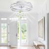 50 * 50 * 16cm Modern And Fashionable Electric Ceiling Fan Lamp Bedroom LED Ceiling Fan Light Intelligent Silent Chandelier Fan
