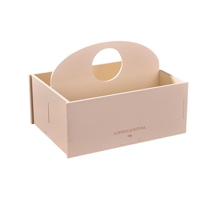 Hand-Carried Wooden Gift Box with Dividers - Solid Pine & Bamboo Wood