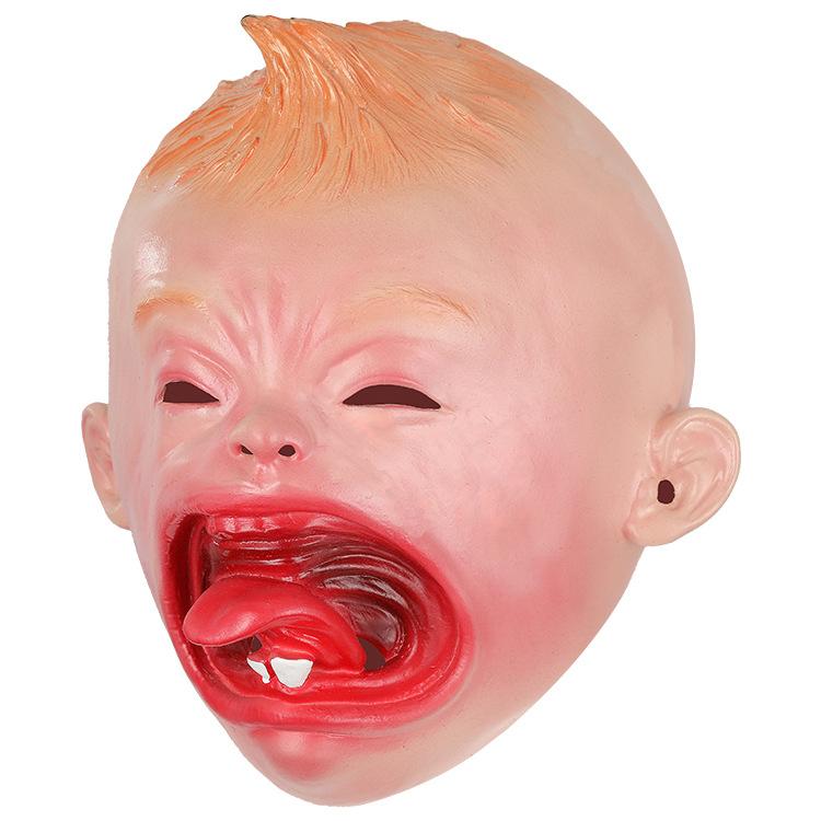 Crying face cute latex mask One size fits all adults бежевый