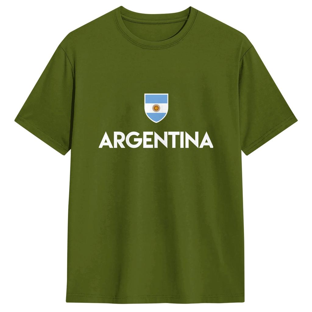 Argentina Flag Cotton Tshirt For Unisexs Beach Classic Tshirts Oneck Fashion Tees Big Size Wholesale Clothes