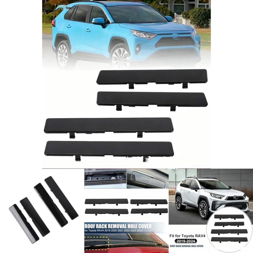 For Rav4 2020 To 2024 Plastic Roof Railing Guard Cover No Drill Mount Durable Black