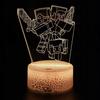 Minecraft Creeper 16 Led 3D Night Light For Kids + Remote Control