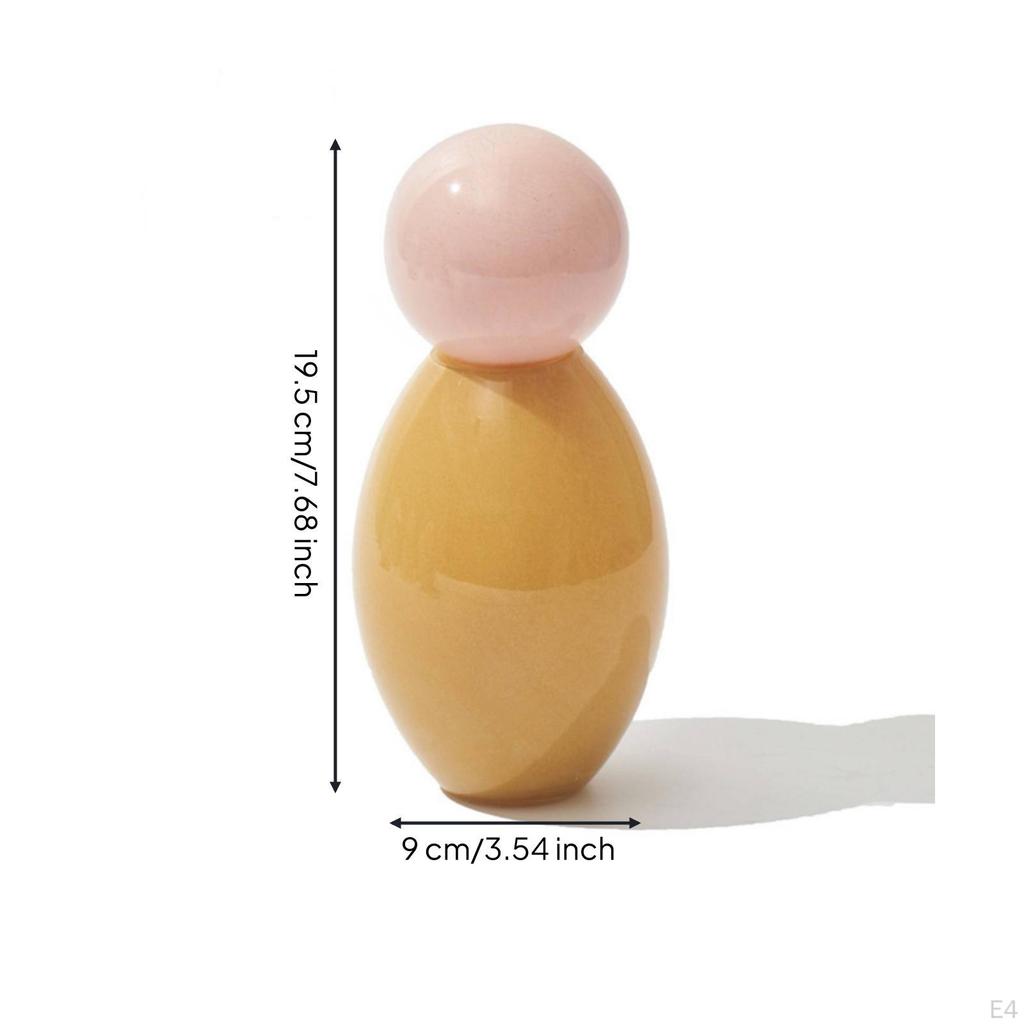 Tabletop Ornament Glossy Decorative Bottle Compact Shelf Decor Piece for Bookshelf, Office Desk,