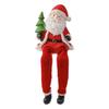 Sedící figurka Santa Clause Vánoční dekorace Ozdoba Santa Clause s dlouhýma nohama na vánoční večírek Dekorace na krb Novoroční dárek