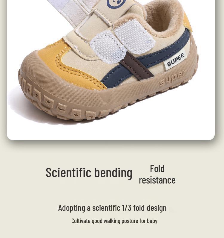 2025 Kids' Autumn/Winter Sports Shoes - Warm Unisex Baby Walker Sneakers