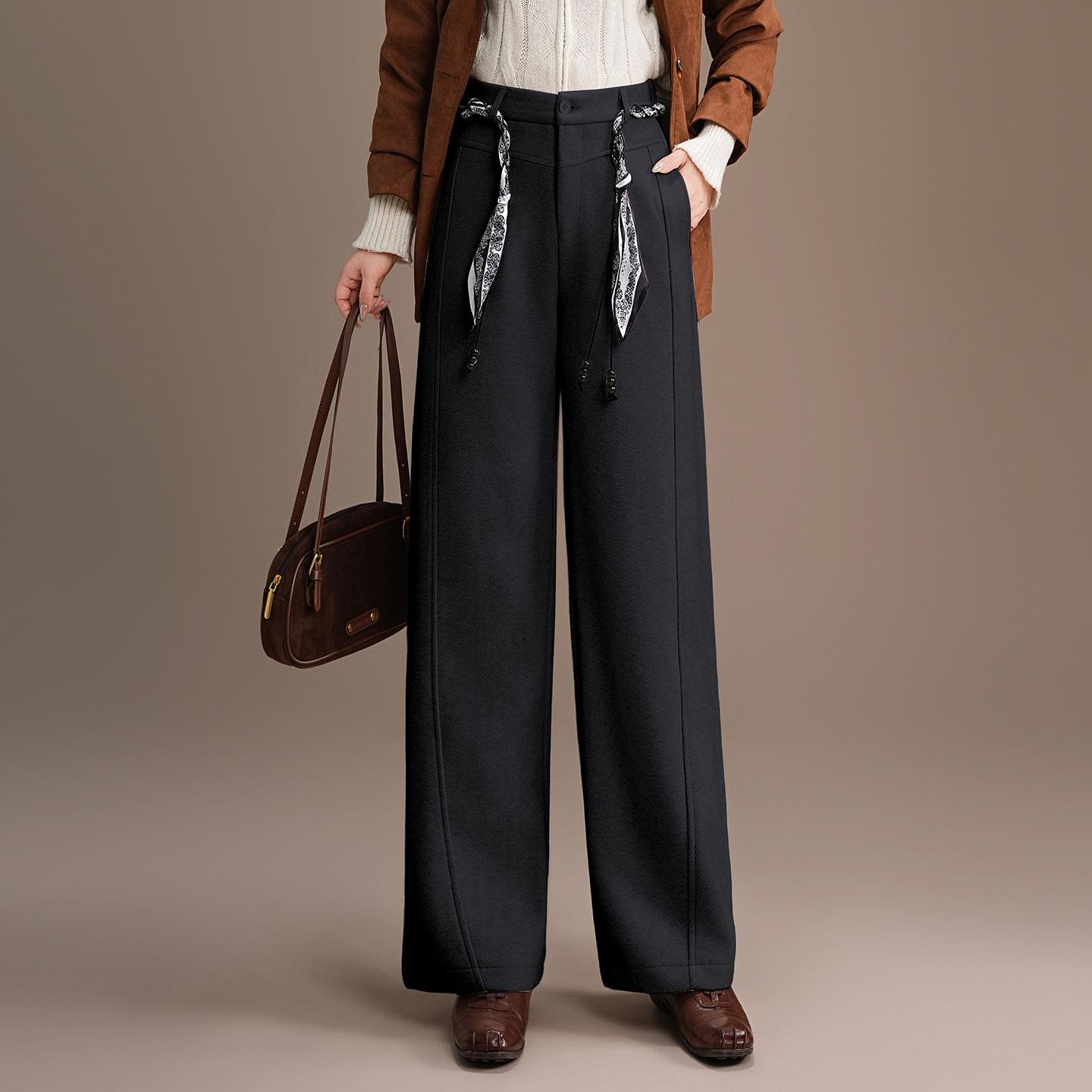 

Women s High-Waisted Slimming Wide-Leg Pants - Autumn/Winter 2025 Versatile Korean Style for Young Mothers 27