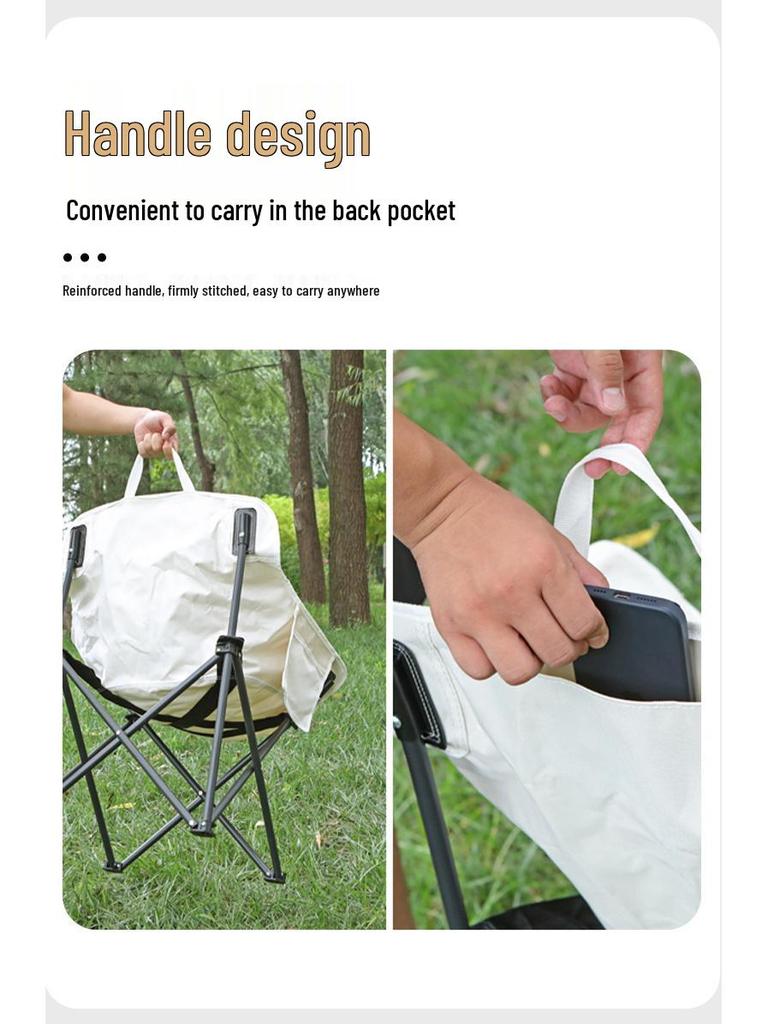 Portable Moon Chair: Outdoor Folding Recliner for Camping, Fishing, and Beach